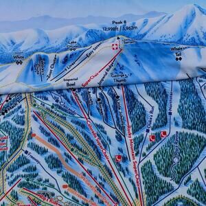 MTN CO Breckenridge Ski Resort Trail Map Weighted Blanket Plush Fleece Throw